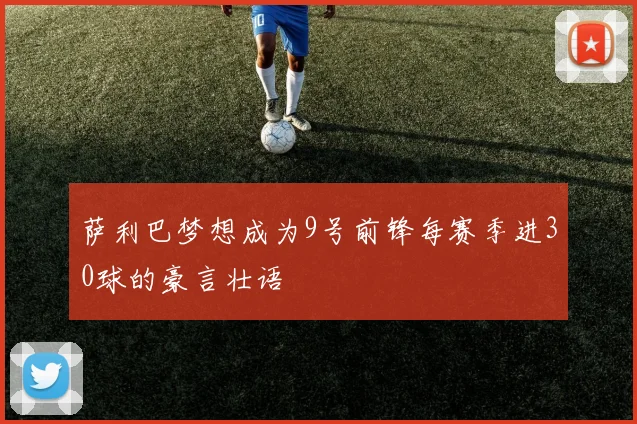 萨利巴梦想成为9号前锋每赛季进30球的豪言壮语